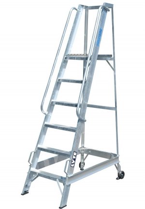 Lyte Industrial WS6 Warehouse Ladder - Side Rails - 6 Treads / Steps